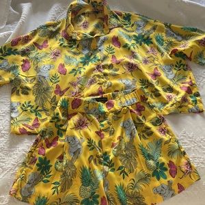 Zara bright yellow summer set